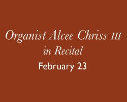 Organist Alcee Chriss III